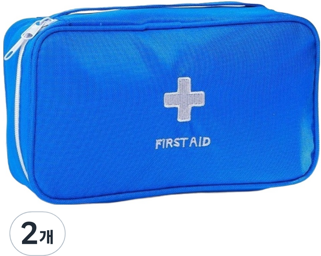 토라픽 옥스포드 천 구급 휴대용 여행용 응급 키트 파우치 블루, 2개