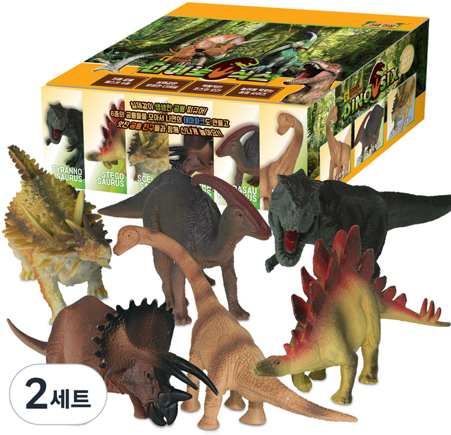 오즈토이 테라어드벤처 다이노식스 공룡 피규어 6종 세트, 2세트