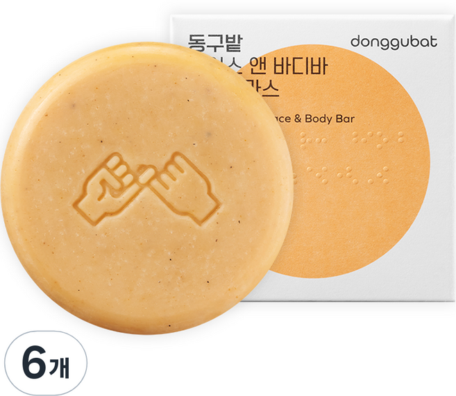 동구밭 페이스 앤 바디바 클렌징 비누 레몬그라스, 120g, 6개