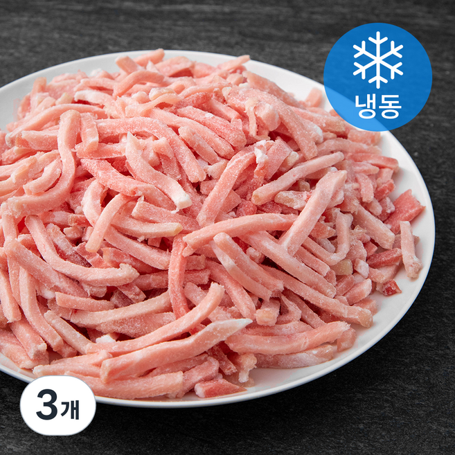 국내산 왕건 돈등심 채용 0.5 x 0.5 x 4 cm (냉동), 3kg, 3개