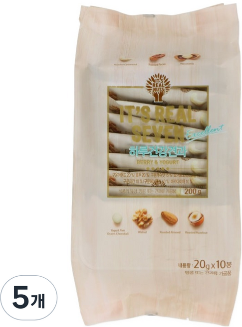 잇츠리얼넛츠 리얼세븐 하루건강견과 엑설런트 10p, 200g, 5개