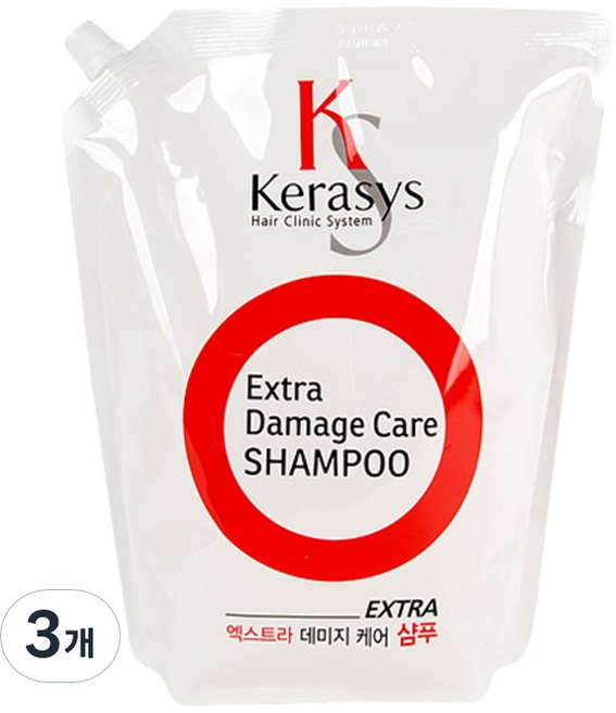 케라시스 엑스트라 데미지케어 샴푸, 2L, 3개