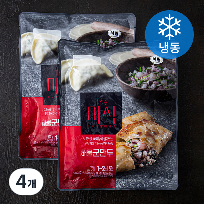 더미식 해물군만두 (냉동), 320g, 4개