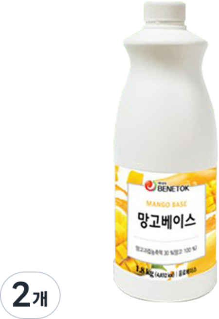 베네톡 망고 베이스 농축액, 1.8L, 2개