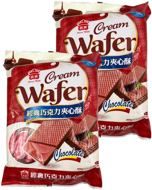 義美 夾心酥 巧克力, 400g, 2袋