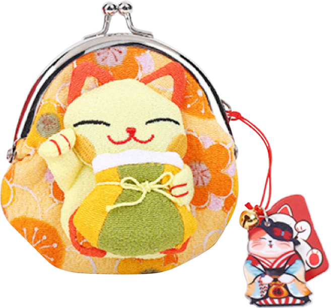 Sayaka 紗彌佳 口金包 日本開運福氣可愛招財貓造型零錢包