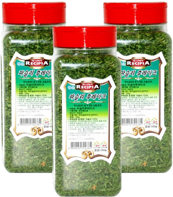 레시피아 파슬리 후레이크, 100g, 3개