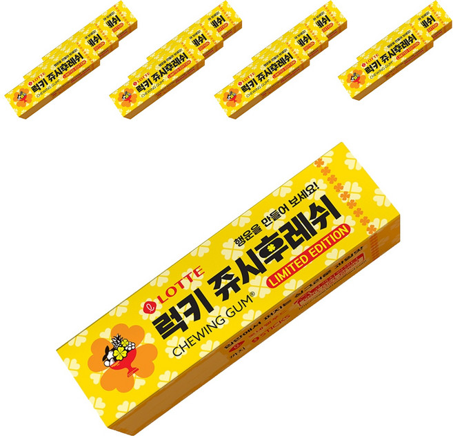 롯데웰푸드 쥬시후레쉬 츄잉껌, 26g, 12개