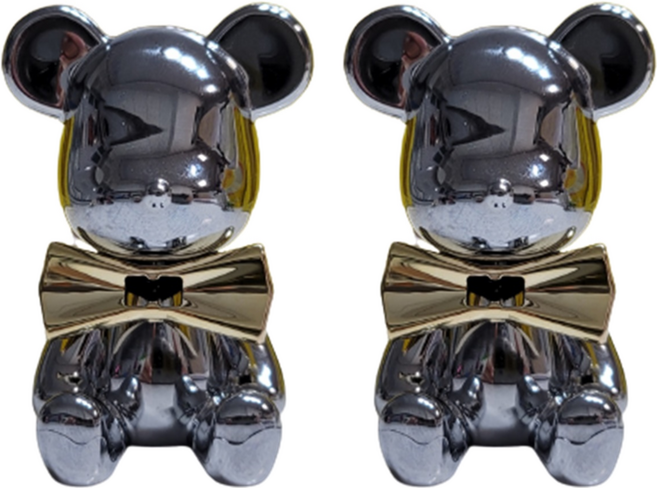 도그독 크롬베어 차량용 방향제 실버, 2개, 파우더리