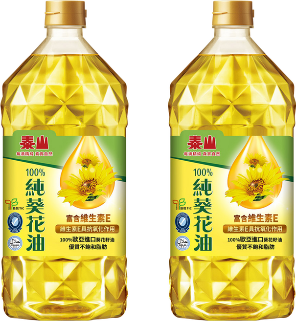 TAISUN 泰山 純葵花油, 2L, 2瓶