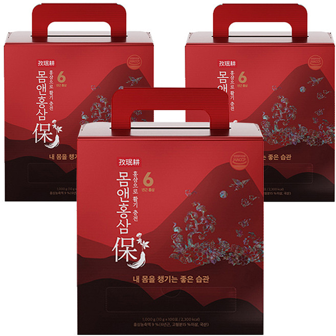 자민경 몸앤홍삼 보 100p, 1kg, 3개