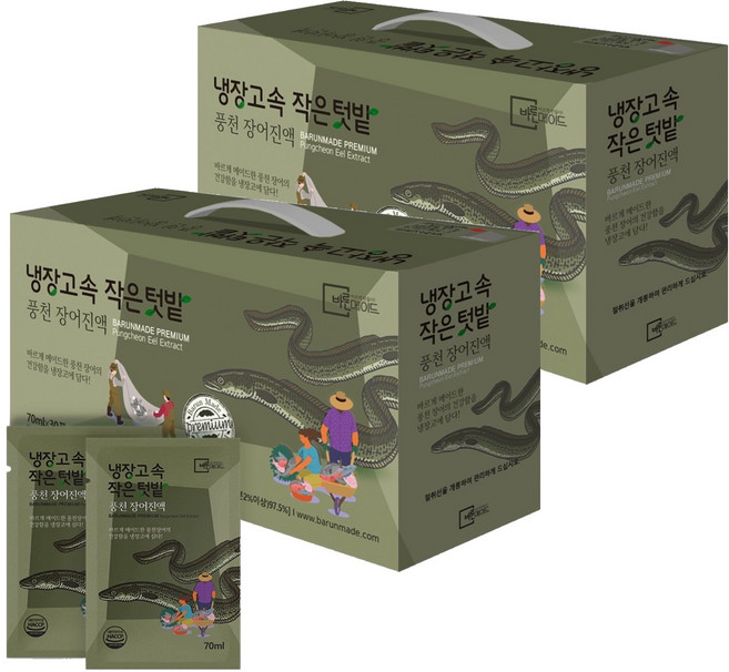 바른메이드 냉장고 속 작은텃밭 풍천 장어 진액, 30개, 70ml