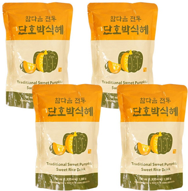 파낙스 참다음 단호박 전통식혜, 790ml, 4개