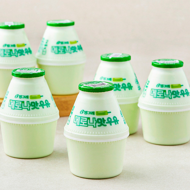 빙그레 메로나맛우유, 240ml, 6개