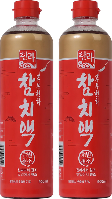 한라식품 참치액, 900ml, 2개