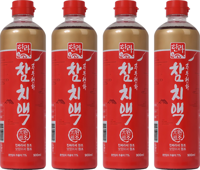 한라식품 참치액, 900ml, 4개
