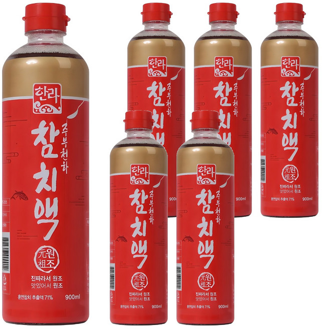 한라식품 참치액, 900ml, 6개