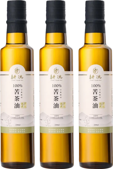 GENG YUAN 耕沅 100%冷壓壓榨苦茶油, 250ml, 3瓶