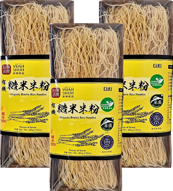 源順食品 有機糙米米粉, 200g, 3包