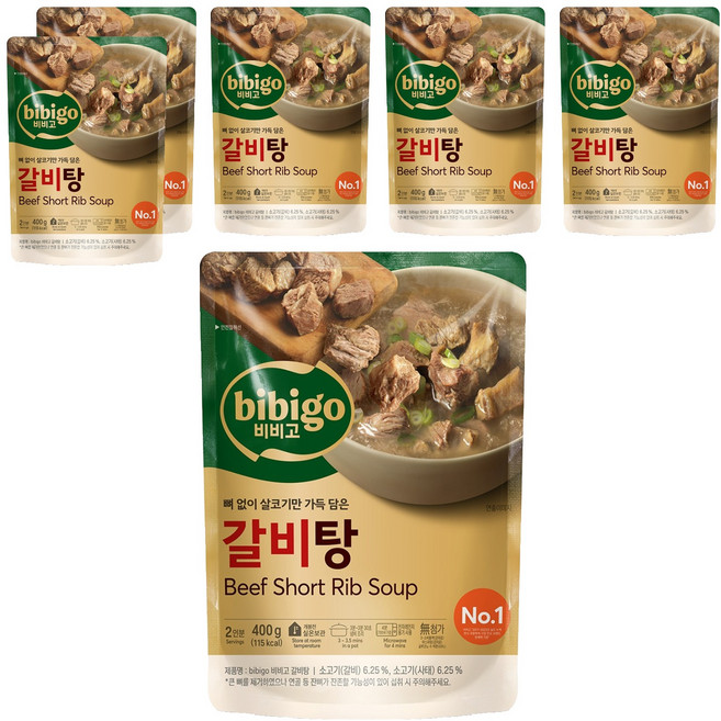 비비고 갈비탕, 400g, 6개