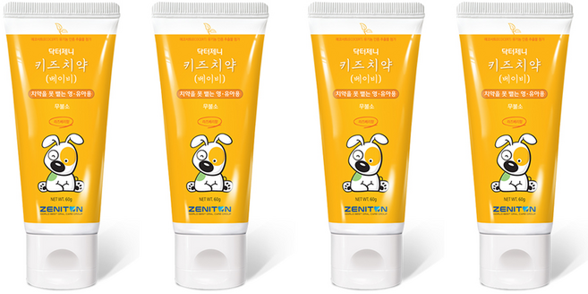 제니튼 닥터제니 키즈치약 베이비, 60g, 4개