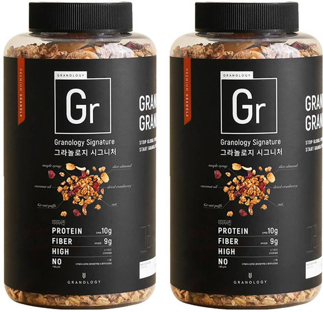 그라놀로지 시그니처 그래놀라 시리얼, 440g, 2개