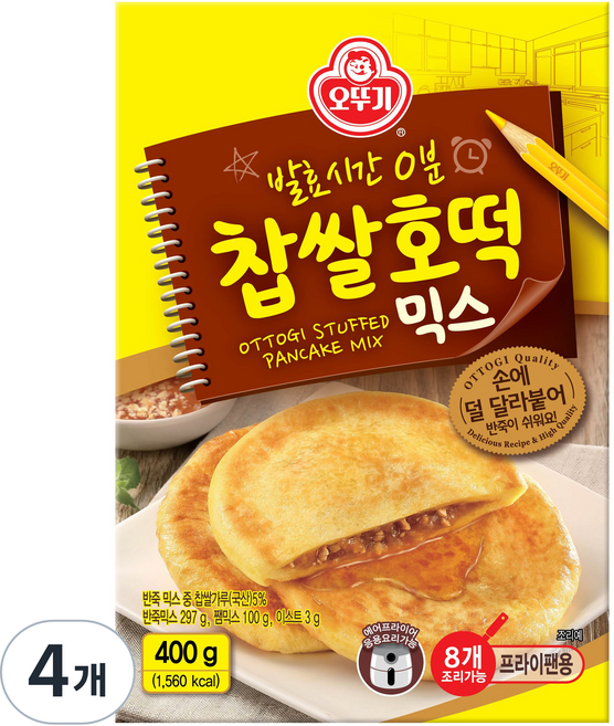 오뚜기 찹쌀호떡 믹스, 400g, 4개