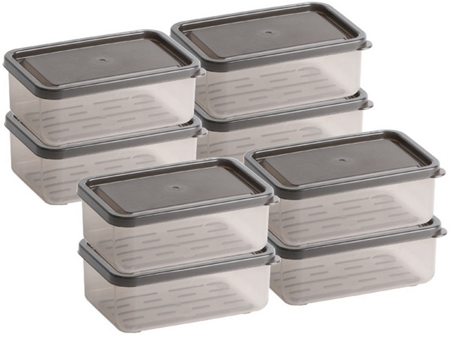 비트리 부드럽게 휘어지는 냉동실정리용기 1.5L, 1개, 8개입