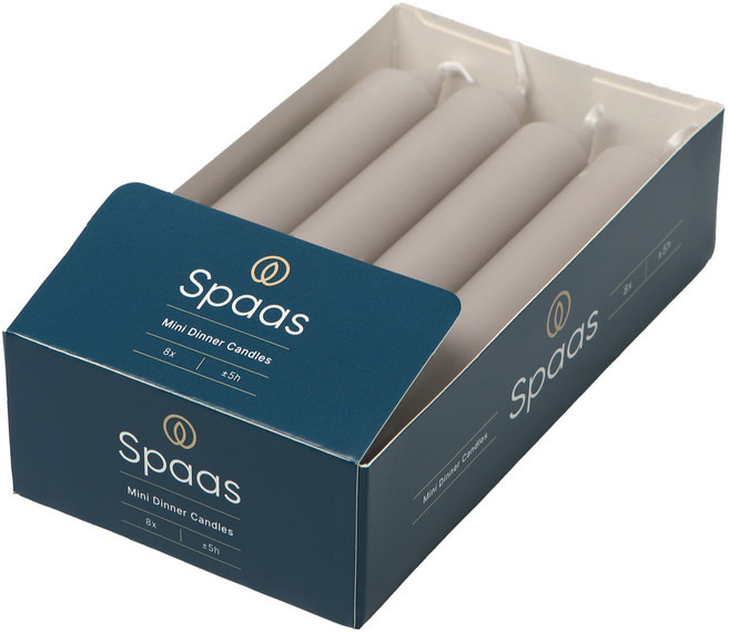 스파스 하우스홀드 캔들 베이지 미니 15.2cm, 무향, 43g, 8개