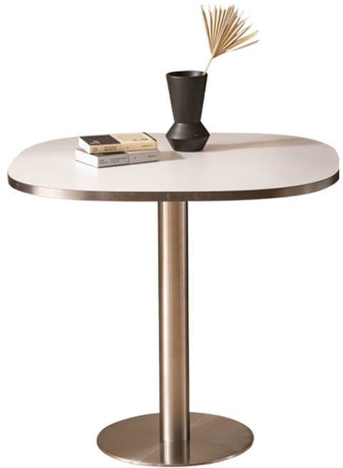 chaewoori 아이리스 800 라운드사각 테이블, 화이트