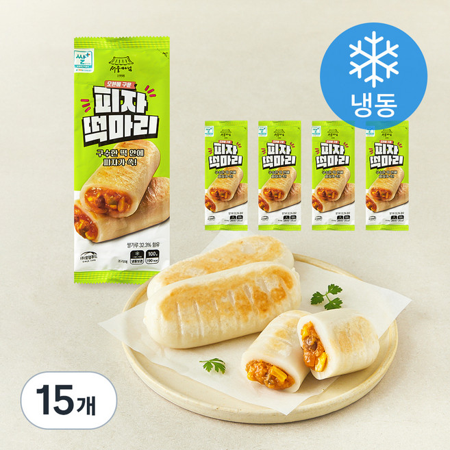 서울마님죽 피자 떡마리 (냉동), 100g, 1개입, 15개