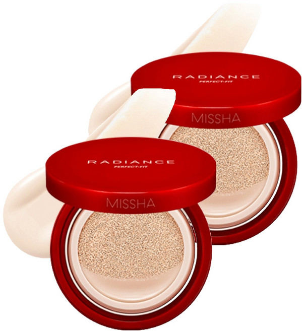 미샤 래디언스 퍼펙트핏 쿠션 15g, 21호 바닐라, 2개