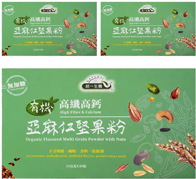 統一生機 有機高纖高鈣亞麻仁堅果粉, 25g, 30包, 3盒