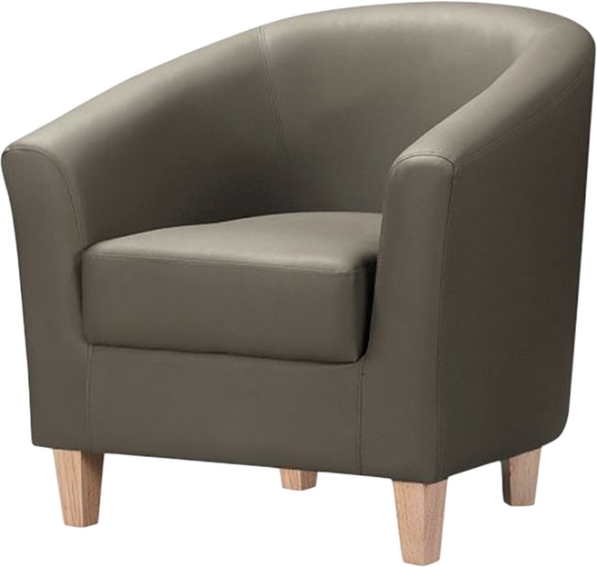 Hampton 漢汀堡 莫里斯皮面休閒椅 74x70x76公分, 卡其色