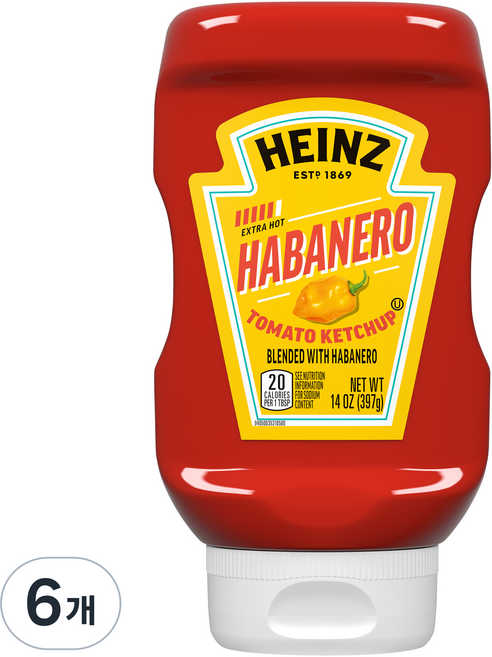 하인즈 하바네로 케찹, 397g, 6개
