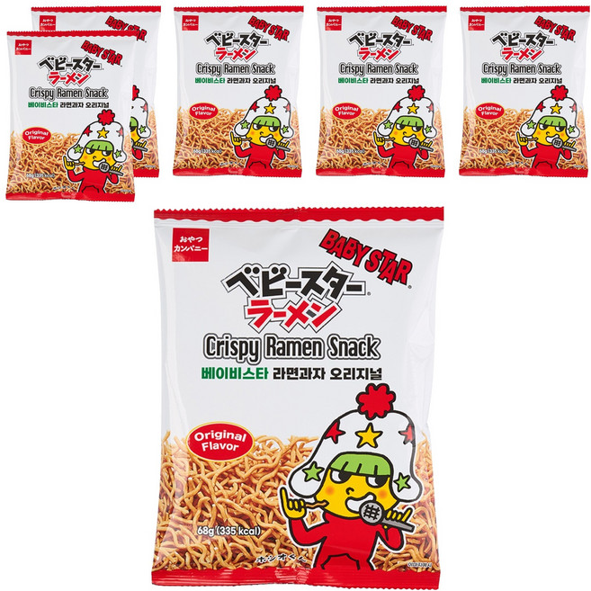 베이비스타 라면과자 오리지널, 68g, 6개