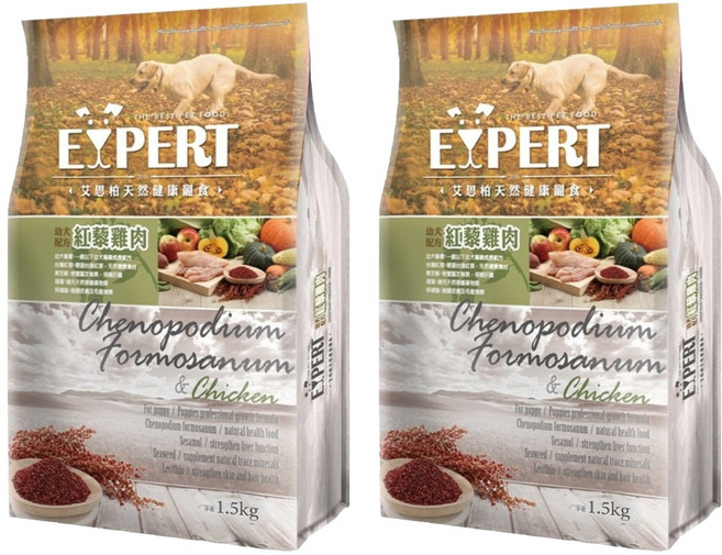 福壽實業 EXPERT 艾思柏 幼犬專用配方, 紅藜雞肉, 1.5kg, 2袋