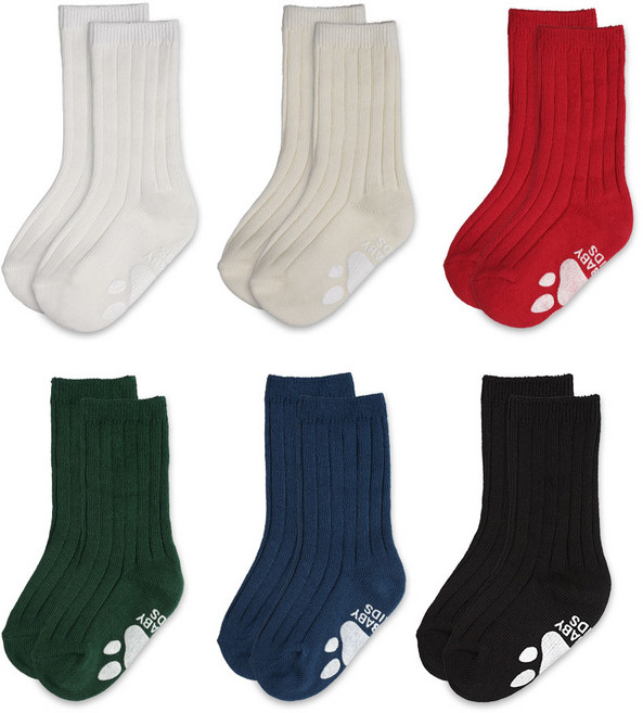 하이베이비키즈 유아용 파스텔 롱골지 양말 6켤레