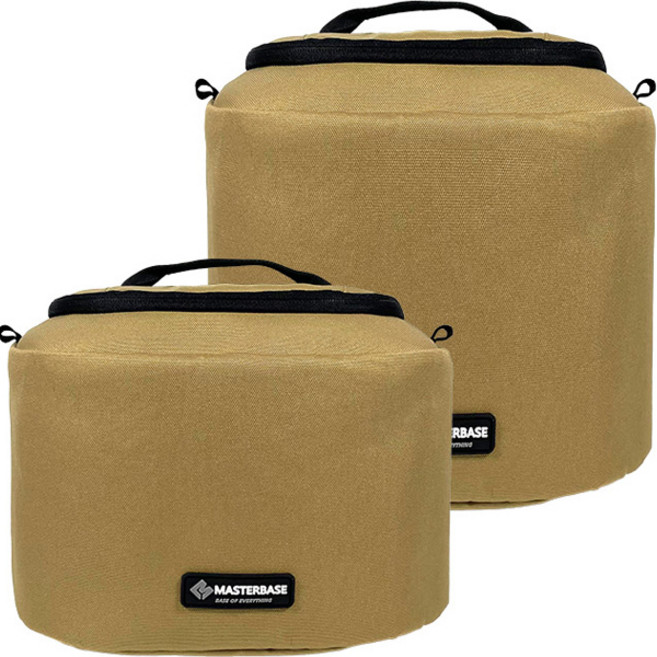 마스터베이스 오거나이저 시리즈 멀티 디팩 가방 M + L 세트, 탄브라운, 1세트