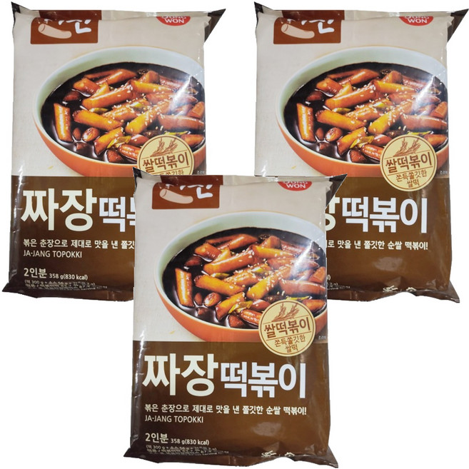 떡볶이의신 동원 짜장 떡볶이, 358g, 3개