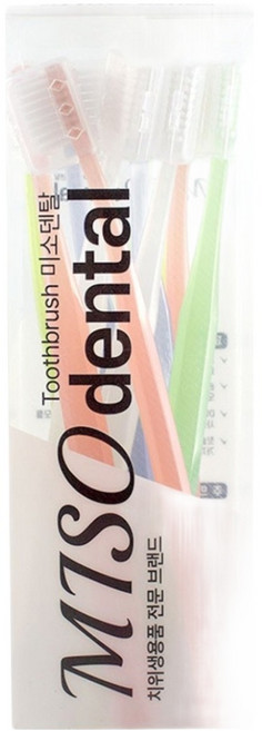 미소덴탈 클래식 이중 미세모 칫솔 랜덤발송, 1개, 12개입