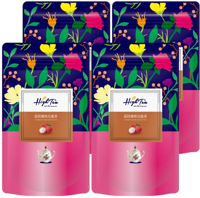 High Tea 伂橙 荔枝風味烏龍茶, 4g, 12入, 4袋
