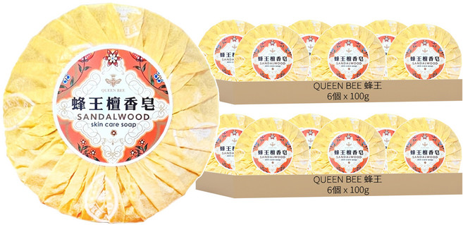 QUEEN BEE 蜂王 檀香皂, 100g, 12個