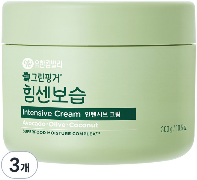 그린핑거 힘센보습 인텐시브 유아크림, 300g, 3개