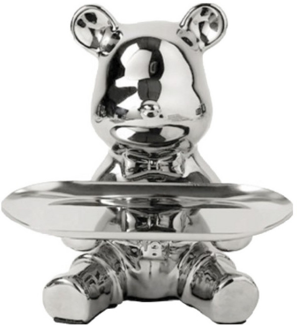 데미무드 루나베어 열쇠 트레이 저금통, 실버, 1개