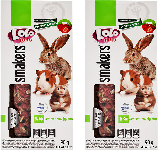 LOLO pets 鼠兔棒棒糖 草莓口味, 2盒