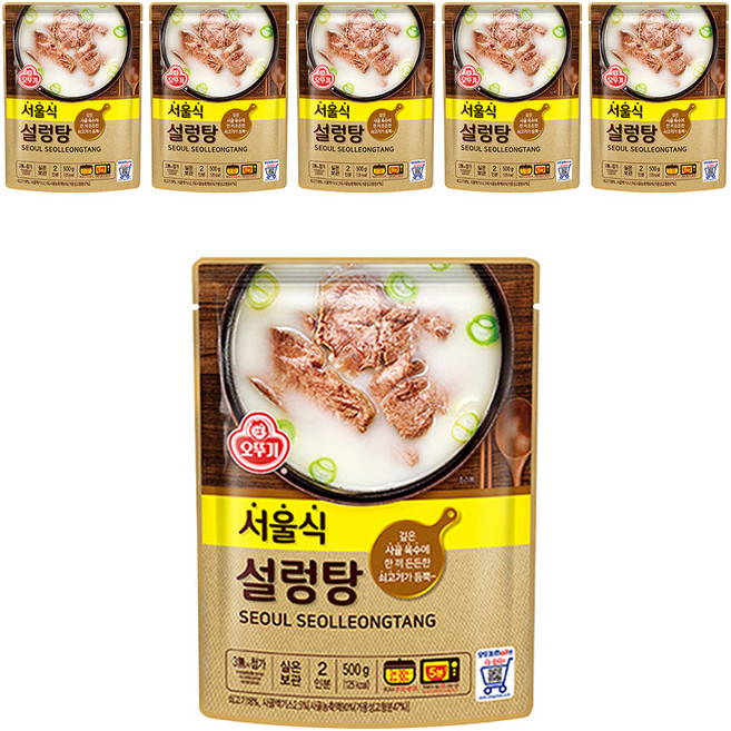 오뚜기 서울식 설렁탕, 500g, 6개
