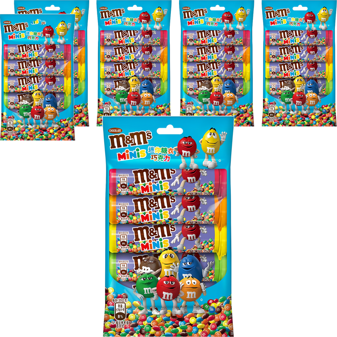 m&m's 迷你糖衣巧克力 牛奶口味, 175g, 6袋