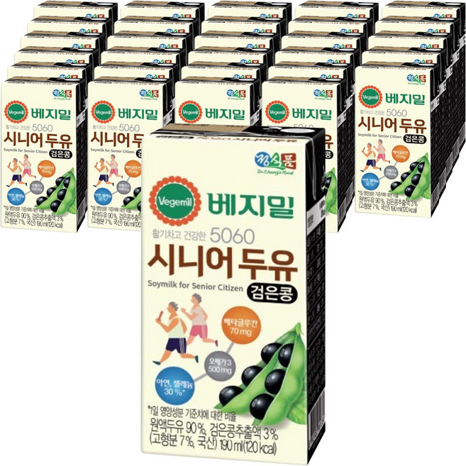베지밀 5060 시니어두유, 190ml, 32개
