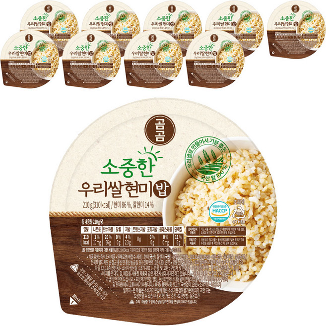 Gomgom Rice 即食糙米飯, 210g, 10入